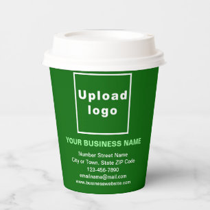 Business Brand on Green Paper Cup