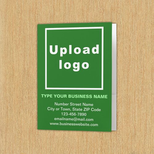 Business Brand on Green Pocket Folder