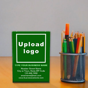 Business Brand on Green Portrait Acrylic Block