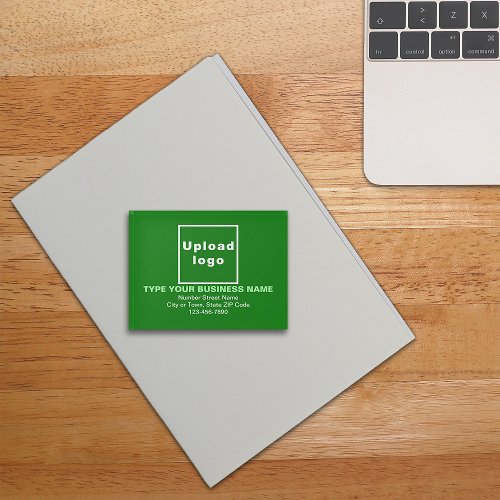 Business Brand on Green Rectangle Paperweight