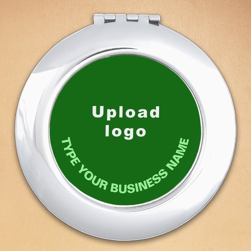 Business Brand on Green Round Compact Mirror