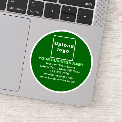 Business Brand on Green Round Vinyl Sticker