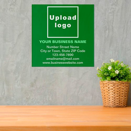 Business Brand on Green Square Acrylic Print