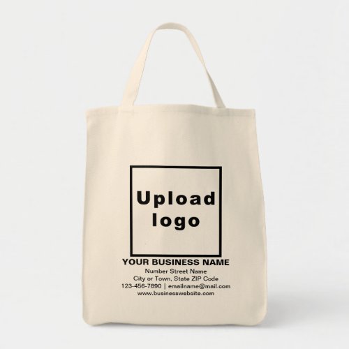 Business Brand on Grocery Tote Bag