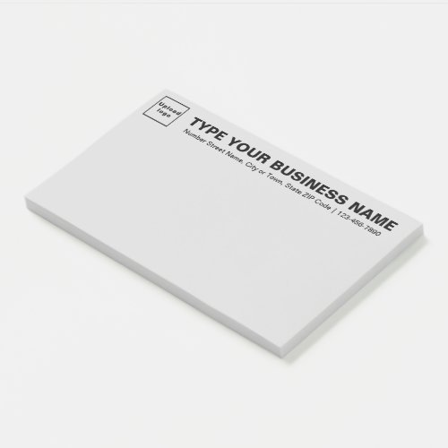 Business Brand on Heading of Gray Large Post_it Notes