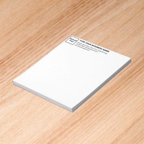Business Brand on Heading of Small Notepad