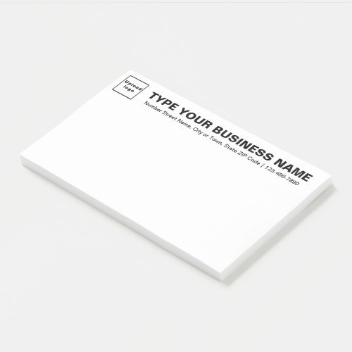 Business Brand on Heading of White Large Post_it Notes