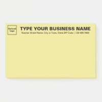 Business Brand on Black Heading of Large Post-it Notes