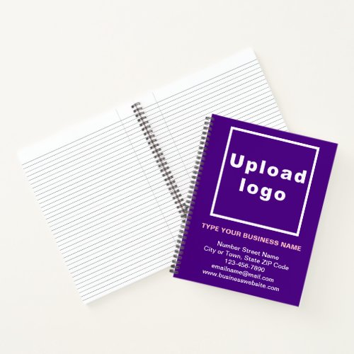 Business Brand on Large Purple Spiral Notebook