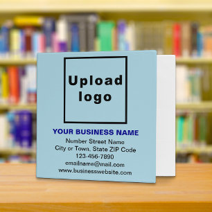 Business Brand on Light Blue Binder