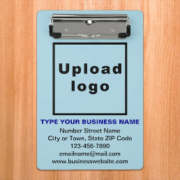 Business Brand on Light Blue Mini Clipboard