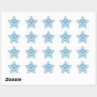 Baby Blue Star Sticker, Zazzle