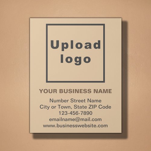 Business Brand on Light Brown Gallery Wrap