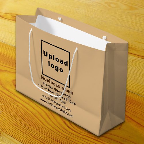 Business Brand on Light Brown Large Size Gift Bag