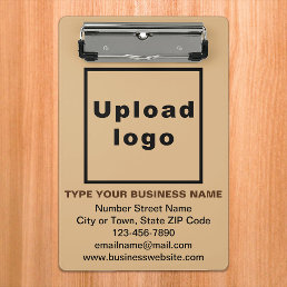 Business Brand on Light Brown Mini Clipboard