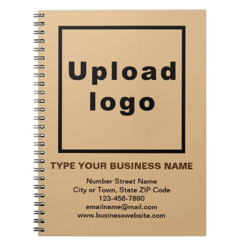 Business Brand on Light Brown Notebook