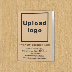 Business Brand on Light Brown Pocket Folder