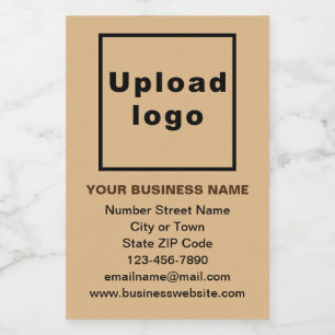 Business Brand on Light Brown Portrait Format Food Label