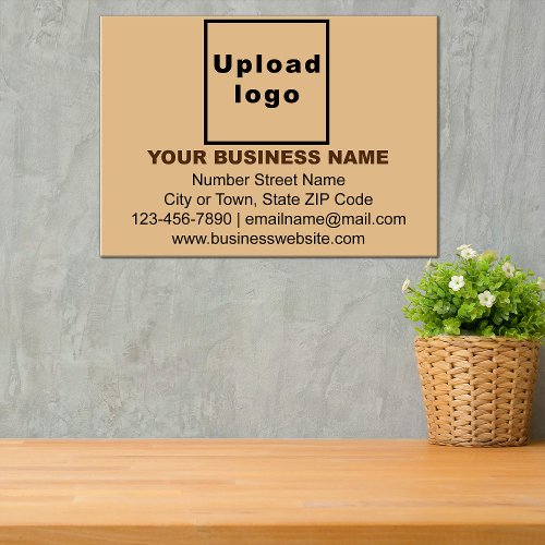 Business Brand on Light Brown Rectangle Acrylic Print