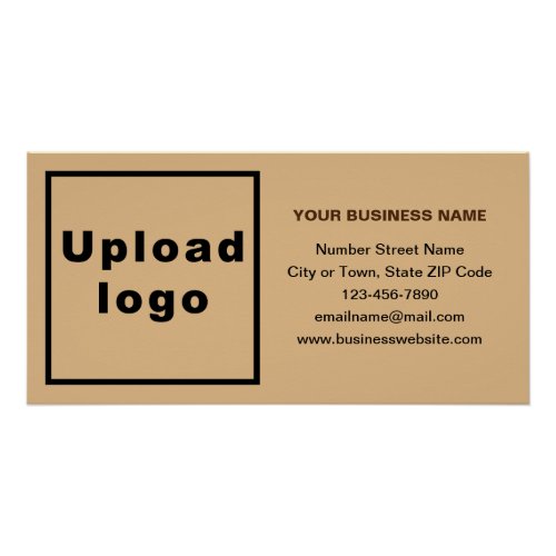 Business Brand on Light Brown Rectangle Glossy Poster