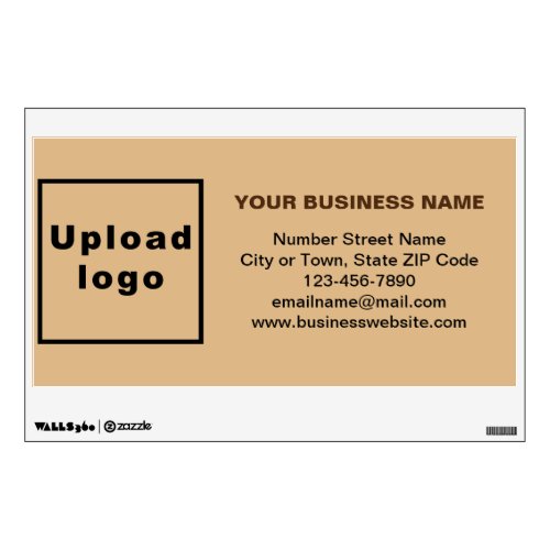 Business Brand on Light Brown Rectangle Wall Decal