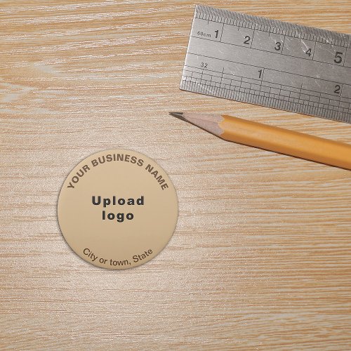 Business Brand on Light Brown Round Shape Eraser
