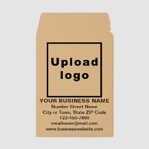 Business Brand on Light Brown Shipping Envelope Mailers