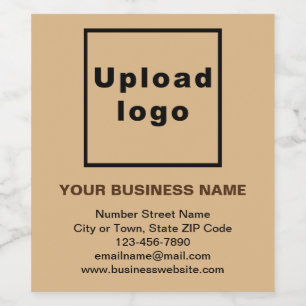 Business Brand on Light Brown Wine Bottle Label