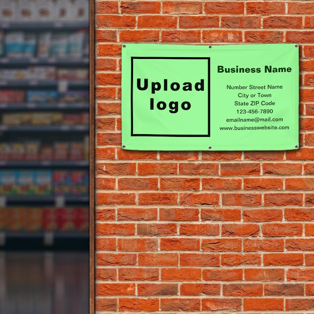 Business Brand on Light Green Banner (Light green banner with your business brand)