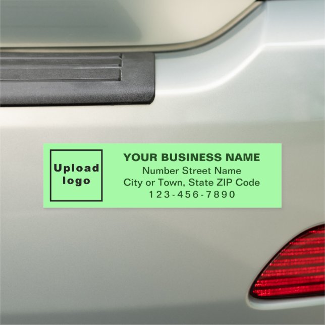 Business Brand on Light Green Car Bumper Magnet (In Situ)