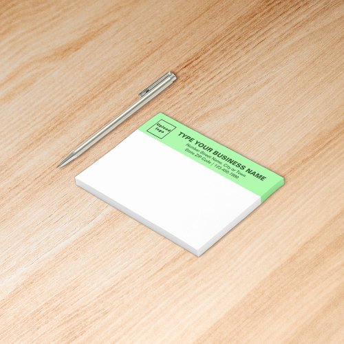 Business Brand on Light Green Heading of Rectangle Post_it Notes