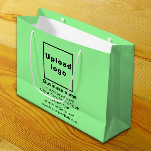 Business Brand on Light Green Large Size Gift Bag