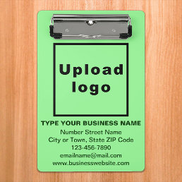 Business Brand on Light Green Mini Clipboard