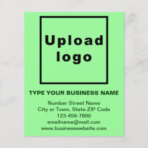 Business Brand on Light Green Paper Sheet 