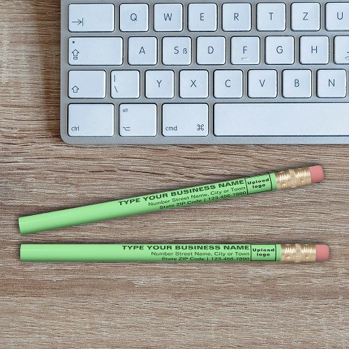 Business Brand on Light Green Pencil