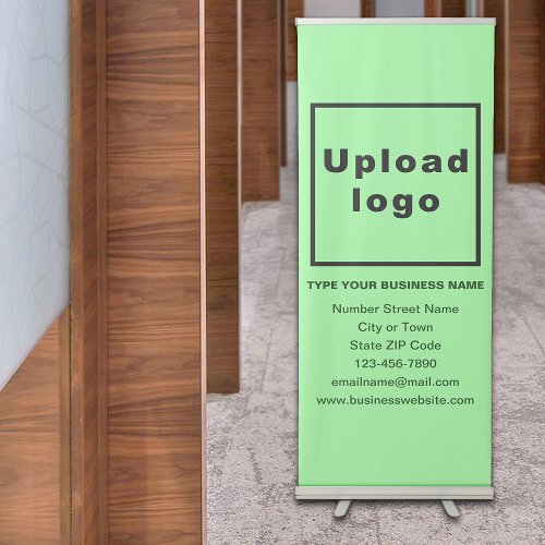 Business Brand on Light Green Retractable Banner