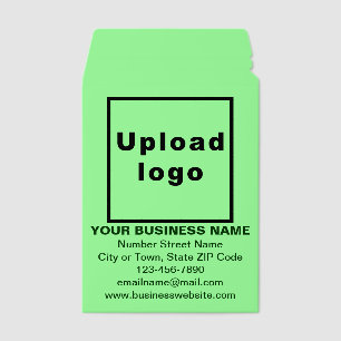 Business Brand on Light Green Shipping Envelope Mailers