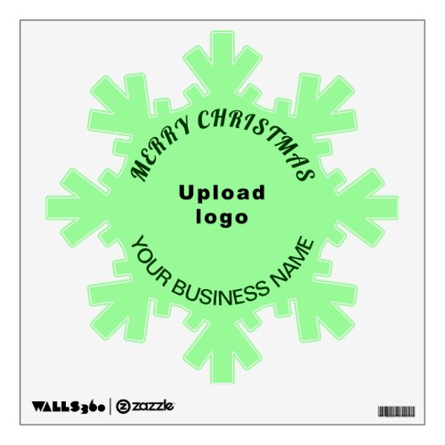 Business Brand on Light Green Snowflake Wall Decal