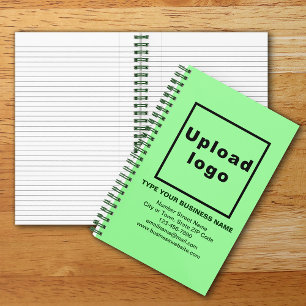 Business Brand on Light Green Spiral Notebook