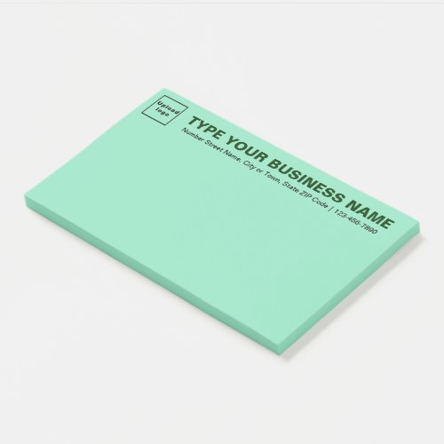 Business Brand on Light Teal Green Large Post_it Notes