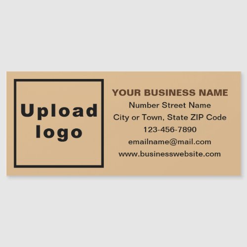 Business Brand on Long Light Brown Magnetic Card