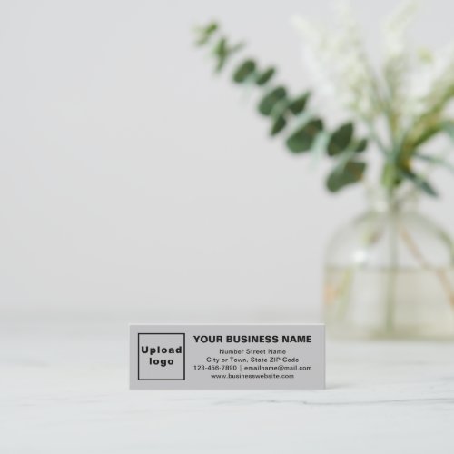 Business Brand on Mini Size Gray Card