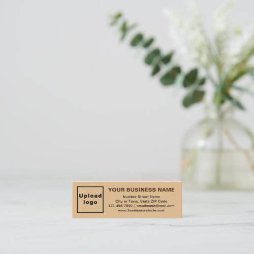 Business Brand on Mini Size Light Brown Card