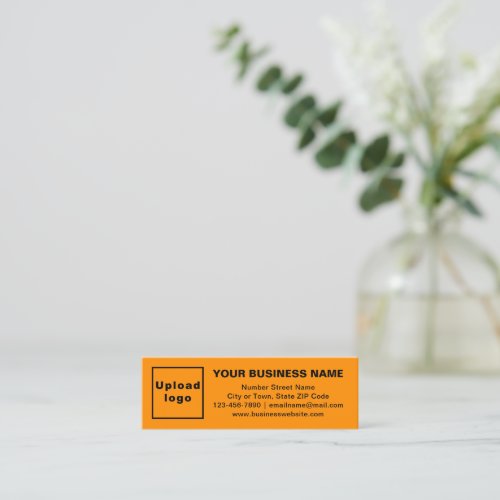 Business Brand on Mini Size Orange Color Card