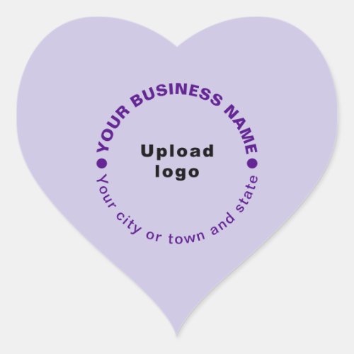 Business Brand on Monochrome Purple Heart Sticker