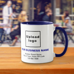 Business Brand on Navy Blue Combo Mug