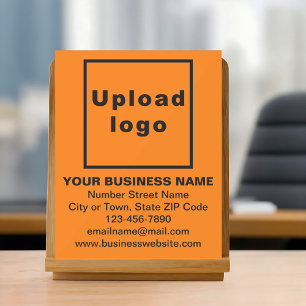 Business Brand on Orange Acrylic Sign