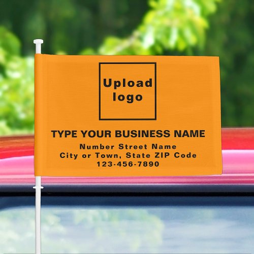 Business Brand on Orange Car Flag