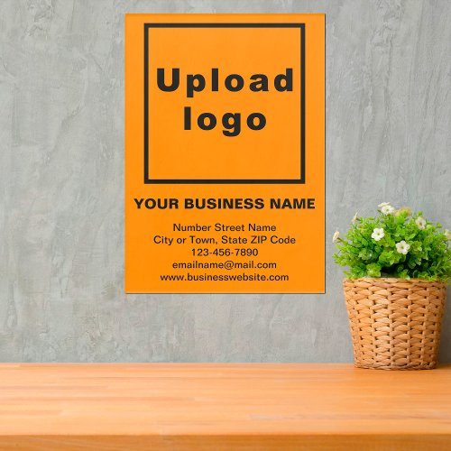 Business Brand on Orange Color Acrylic Print