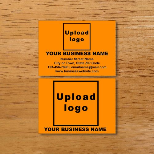 Business Brand on Orange Color Calling Card